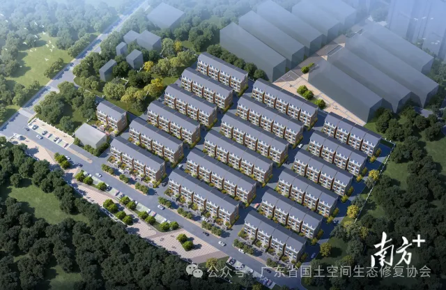  平远县东石镇建设“优迁快聚”小区，探索农村宅基地腾挪改革。图为项目效果图。